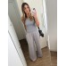 Calça pantalona de linho 
